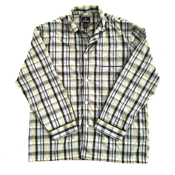 3/$20 Stafford Plaid Sleepwear Button-Up Shirt - Picture 1 of 3